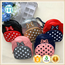 Micky mouse mochilas escolares con puntos preciosos niñas mochila de una pieza para uso diario mochila bolsas con moños y punteados